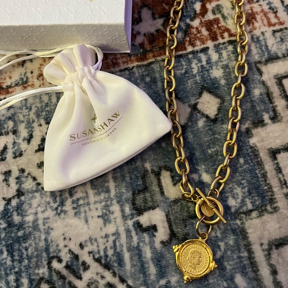 NWPT Susan Shaw Coin Toggle Necklace